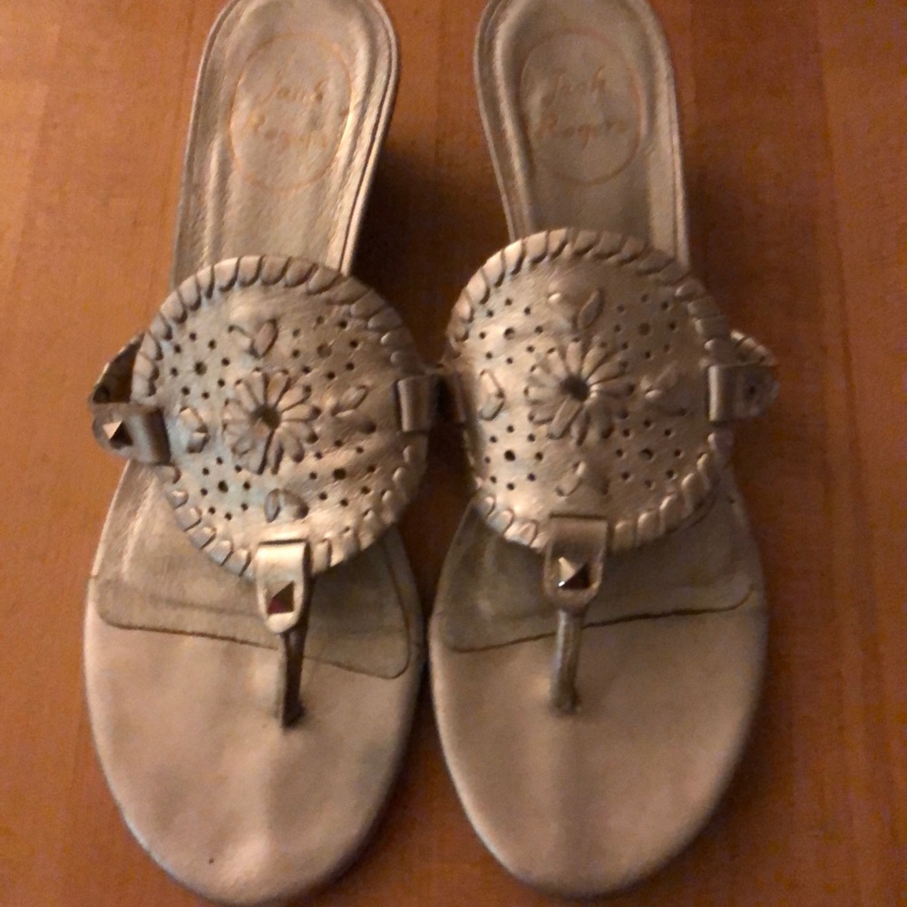 Jack Rogers Gold Wedge